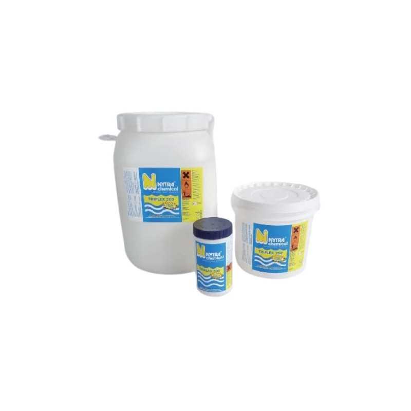 TRIPLEX in Pastiglie da 200GR Disinfettante, Alghicida, Flocculante e Stabilizzante del PH NYTRA