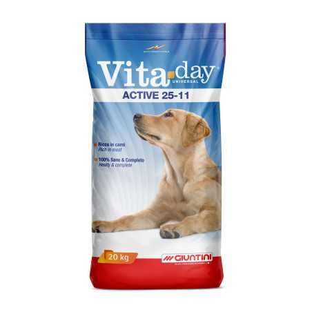 Crocchette Giuntini Vitaday Active 25-11 Mangime Completo per Cani Adulti 20Kg