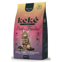 Keké Classic Party Fiesta 10Kg per gatti con Fagottini ripieni di formaggio fresco Giuntini