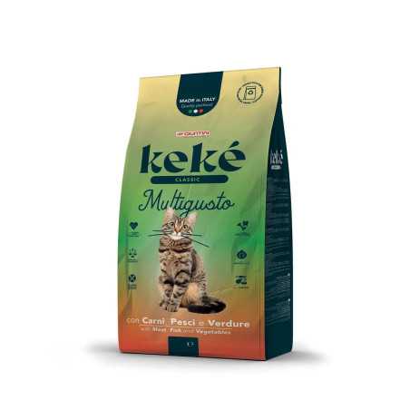 Keké Classic Multigusto 15Kg alimento completo per gatti adulti con carni, pesci e verdure Giuntini