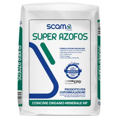 SCAM Super Azofos 25KG Concime organo-minerale NP (SO3) con Zinco (Zn)