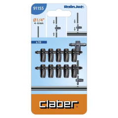 Claber Raccordo a due vie per Tubo Capillare cod. 91155 Blister da 10 pezzi