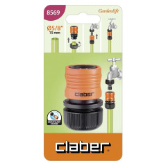 Claber Raccordo Automatico per Tubi da 5/8" cod. 8569