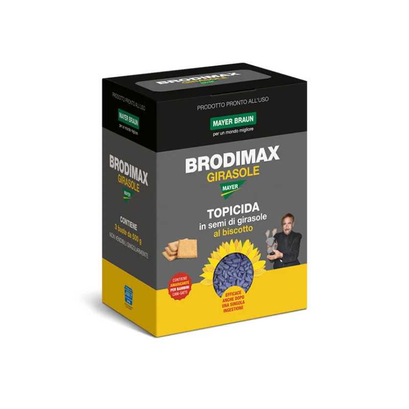 BRODIMAX FORTE GIRASOLE 1.5Kg Veleno Esca Topicida per Topi e Ratti MAYER BRAUN