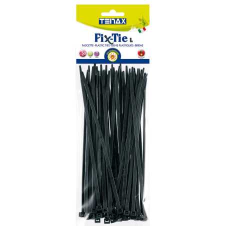 Fascette in Plastica FIX-TIE 50 Pezzi Nero TENAX