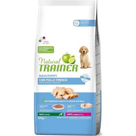 Natural Trainer Maxi Cibo per Cani Puppy&Junior 12Kg con Pollo