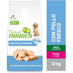 Natural Trainer Maxi Cibo per Cani Puppy&Junior 12Kg con Pollo