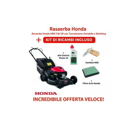 Rasaerba Honda HRN 536 VK con Trasmissione Variabile e Mulching