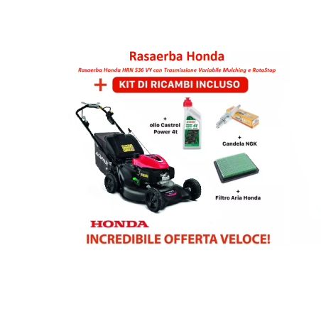 Rasaerba Honda HRN 536 VY con Trasmissione Variabile Mulching e RotoStop