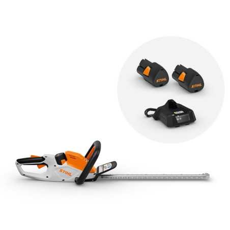 Tagliasiepi a batteria Stihl HSA 40 con 2 batterie AS2 e caricabatteria AL1