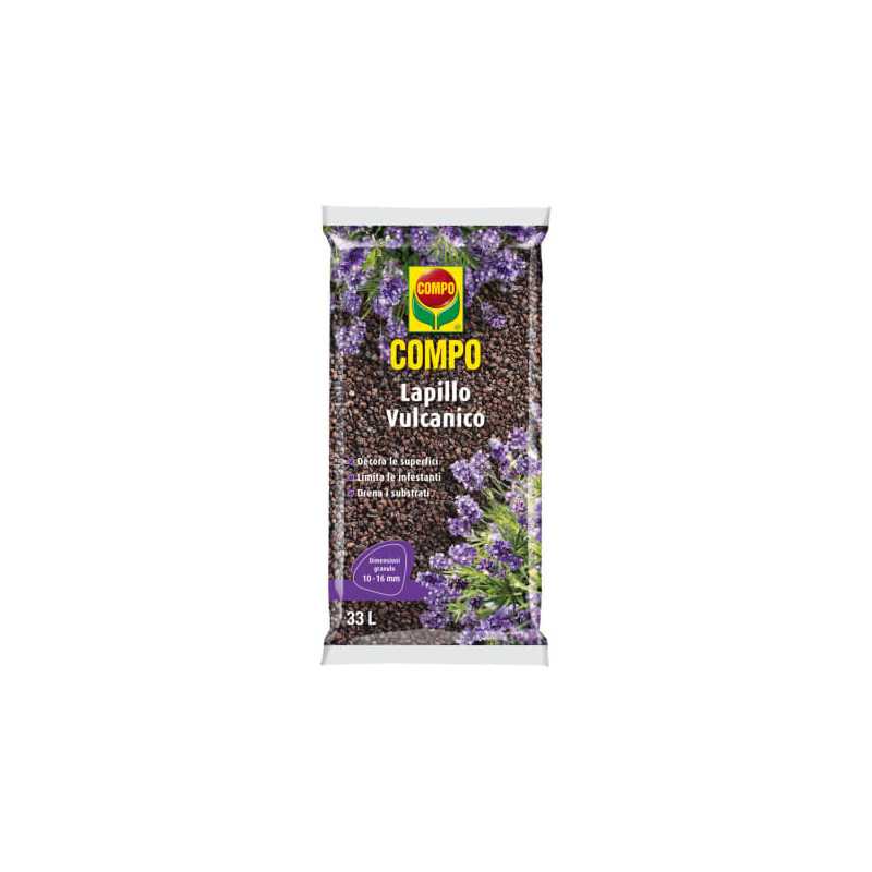 Compo Lapillo Vulcanico 33LT per Pacciamatura e Decorazione Compo Lapillo Vulcanico 33LT per Pacciamatura e Decorazione