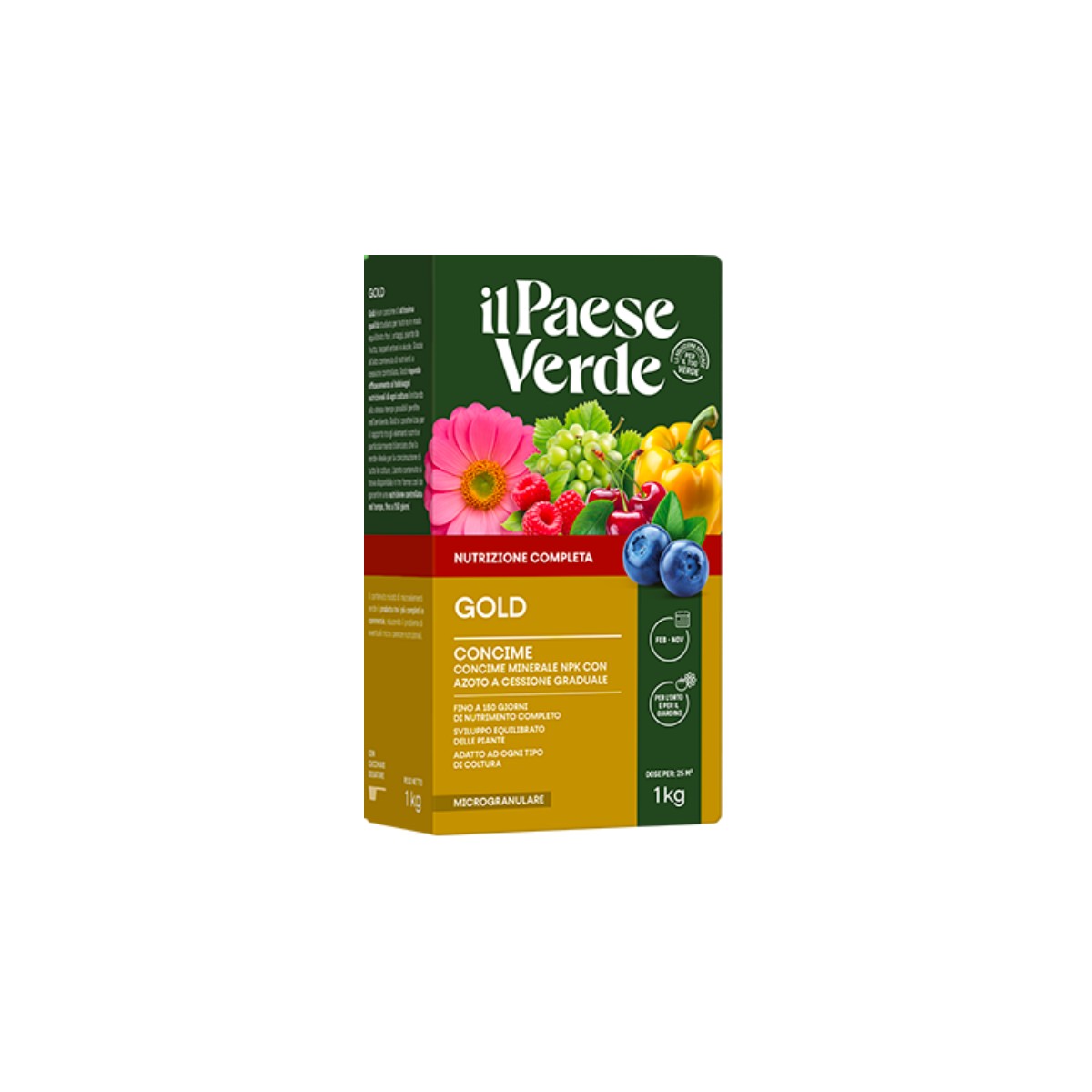 Gold 1Kg Il Paese Verde Concime minerale NPK con azoto a cessione graduale Gold 1Kg Il Paese Verde Concime minerale NPK con azoto a cessione graduale