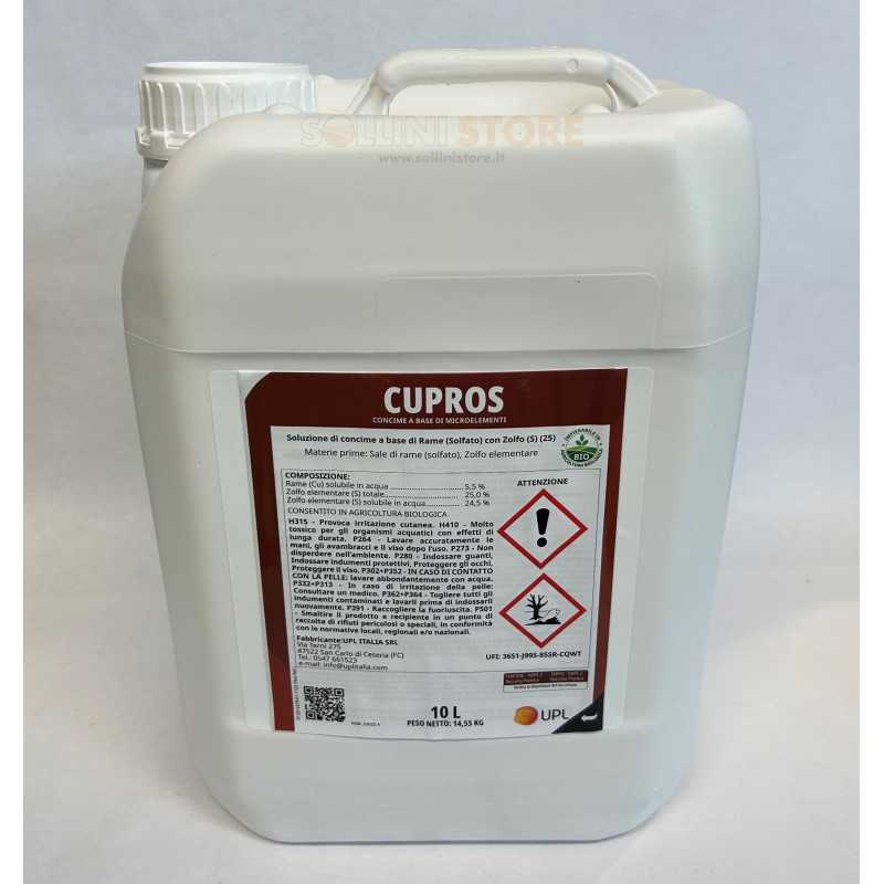 Concime Rame e Zolfo CUPROS 10LT UPL