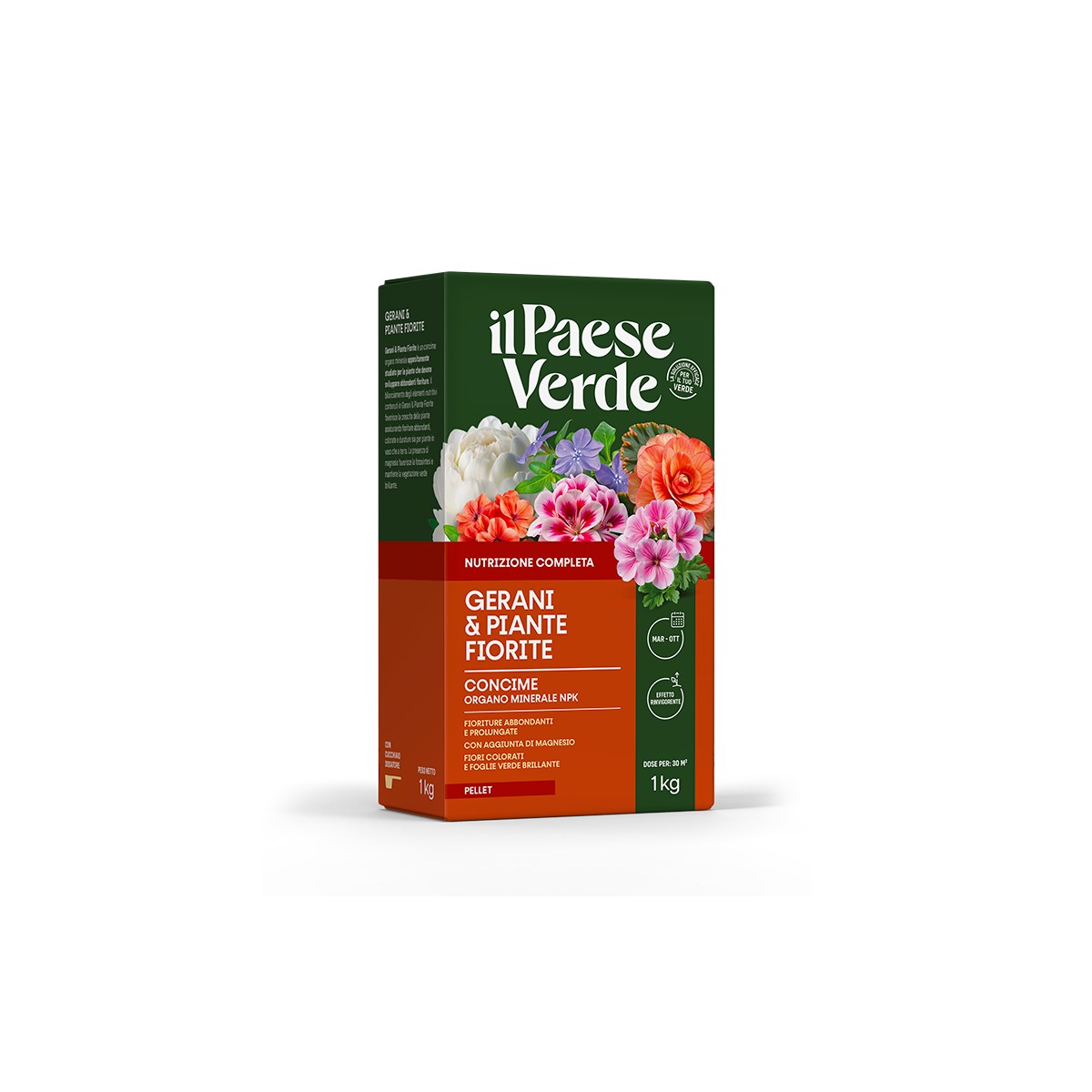 Concime Gerani e Piante Fiorite 1Kg Il Paese Verde Concime Gerani e Piante Fiorite 1Kg Il Paese Verde