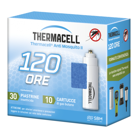 Thermacell Ricarica per Repellente Antizanzare,120 Ore di Durata, 10 Cartucce + 30 Piastrine