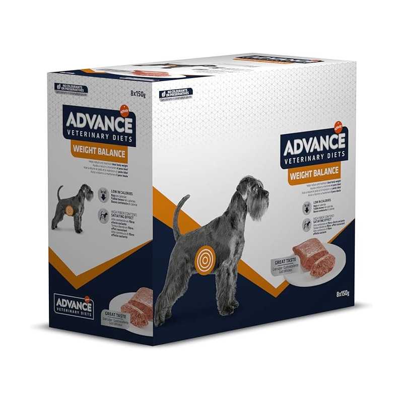 Advance Veterinary Diets - Weight Balance - Cibo Umido per Cani con Problemi di Sovrappeso - 150GR - 8PZ