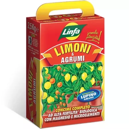 Farina di Lupini Limoni e Agrumi 2.5Kg Concime Organo-Minerale Linfa