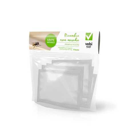 Ricarica per Trappola Cattura Mosche Refill-Fly confezione 5 Buste VEBI
