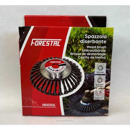 Spazzola Diserbante Setole in Acciaio Diametro 200mm Universale per Decespugliatori