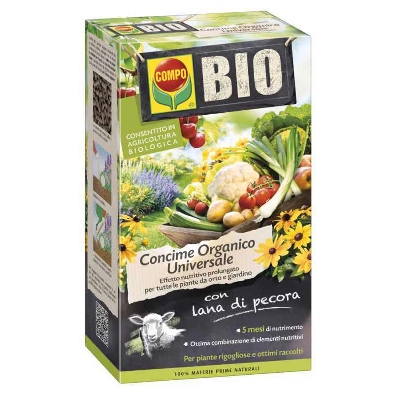 COMPO Bio Concime Organico Universale con Lana di Pecora