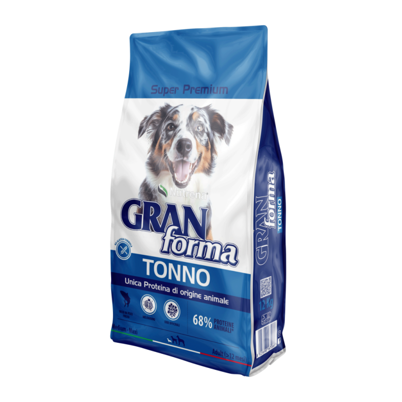 Granforma Super Premium 12Kg NoGluten Tonno per Cani Adulti Nutrena