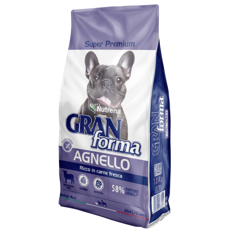 Granforma Super Premium 12Kg NoGluten Agnello per Cani Adulti Nutrena