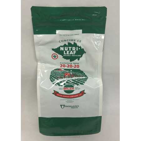 Concime Idrosolubile Miller Nutri Leaf 20-20-20 5 lbs (corrispondenti a 2.27 kg)