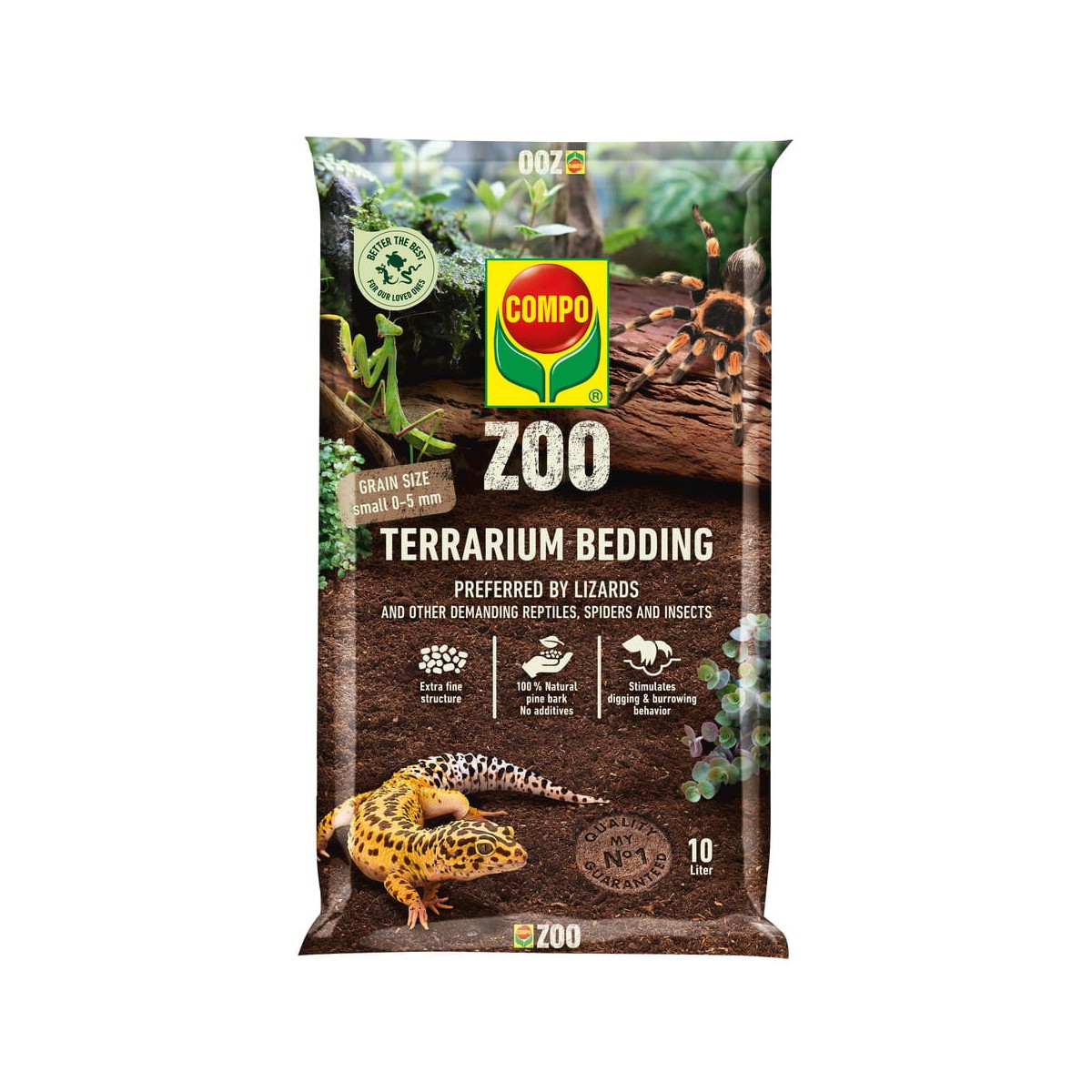 COMPO ZOO Lettiera per Lucertole e Rettili di Piccole Dimensioni 10LT COMPO ZOO Lettiera per Lucertole e Rettili di Piccole Dimensioni 10LT