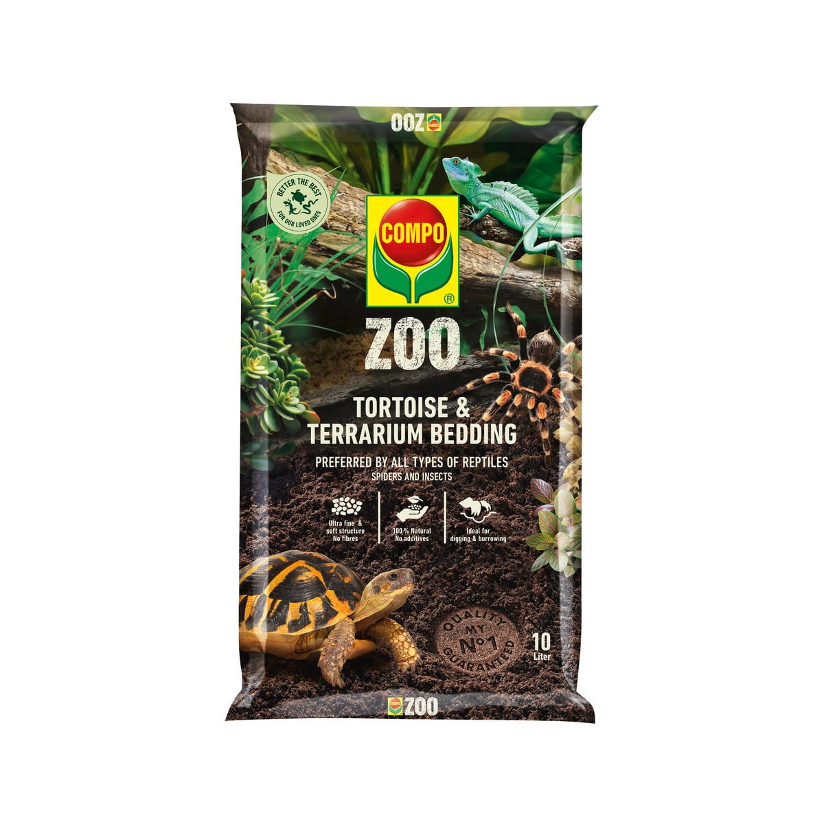 COMPO ZOO Lettiera per tartarughe e terrari, 10LT COMPO ZOO Lettiera per tartarughe e terrari, 10LT