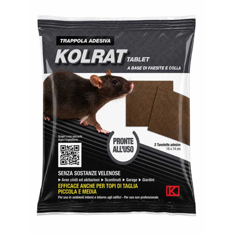 Kollant Kolrat Tablet 19X14CM Trappola adesiva 2 tavolette