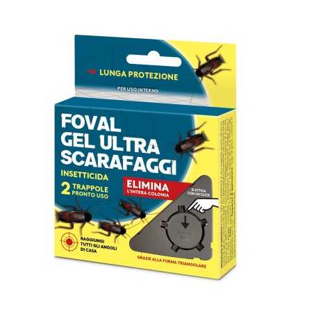 Foval Gel Ultra Scarafaggi 2 Trappole Pronto Uso