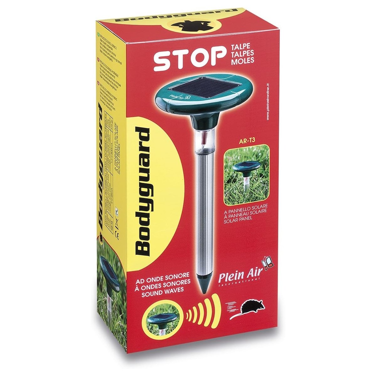 PLEIN AIR REPELLENTE PER TALPE A PANNELLO SOLARE A ONDE SONORE