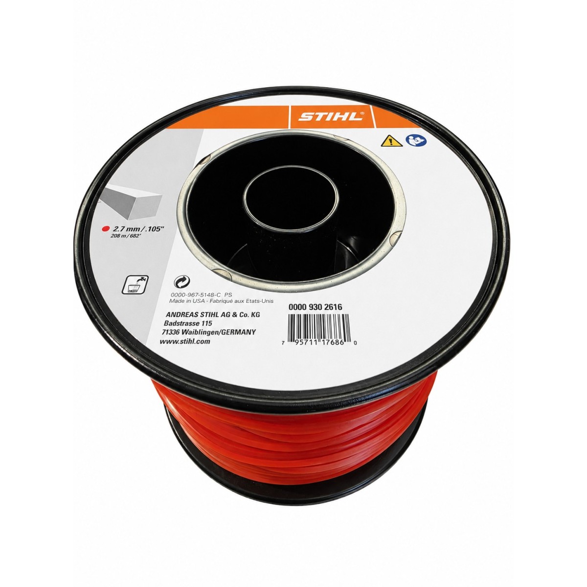 Filo per Decespugliatore Quadro STIHL Ø 2,7 mm Filo per Decespugliatore Quadro STIHL Ø 2,7 mm