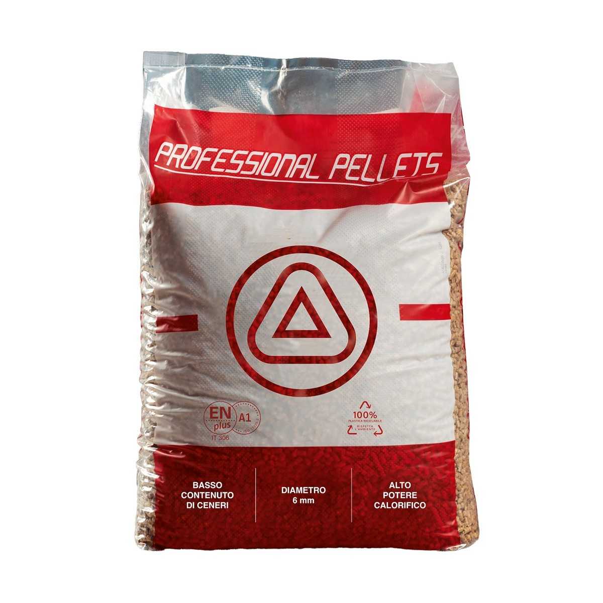 Pellet di legno vergine Professional Pellets Sacco da 15Kg Pellet di legno vergine Professional Pellets Sacco da 15Kg