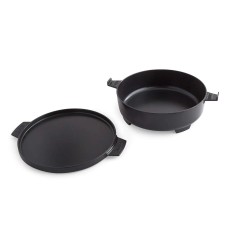 Weber Cocotte 2in1 8857  Pentola in Ghisa Smaltata 6,8 L con Coperchio Piastra per Barbecue