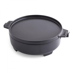 Weber Cocotte 2in1 8857  Pentola in Ghisa Smaltata 6,8 L con Coperchio Piastra per Barbecue