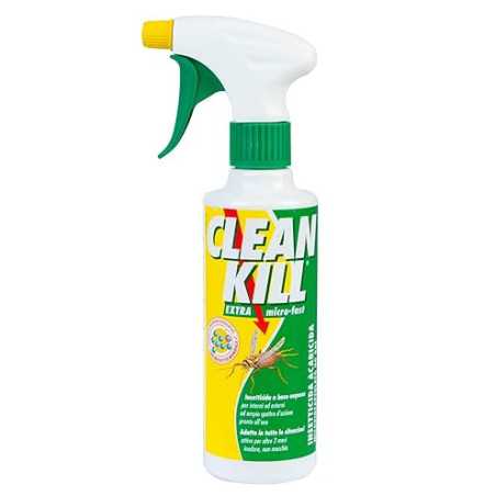 CleanKill Natural Spray Insetticida AcaricidaExtra Micro Fast No Gas a Base Acquosa 375ML