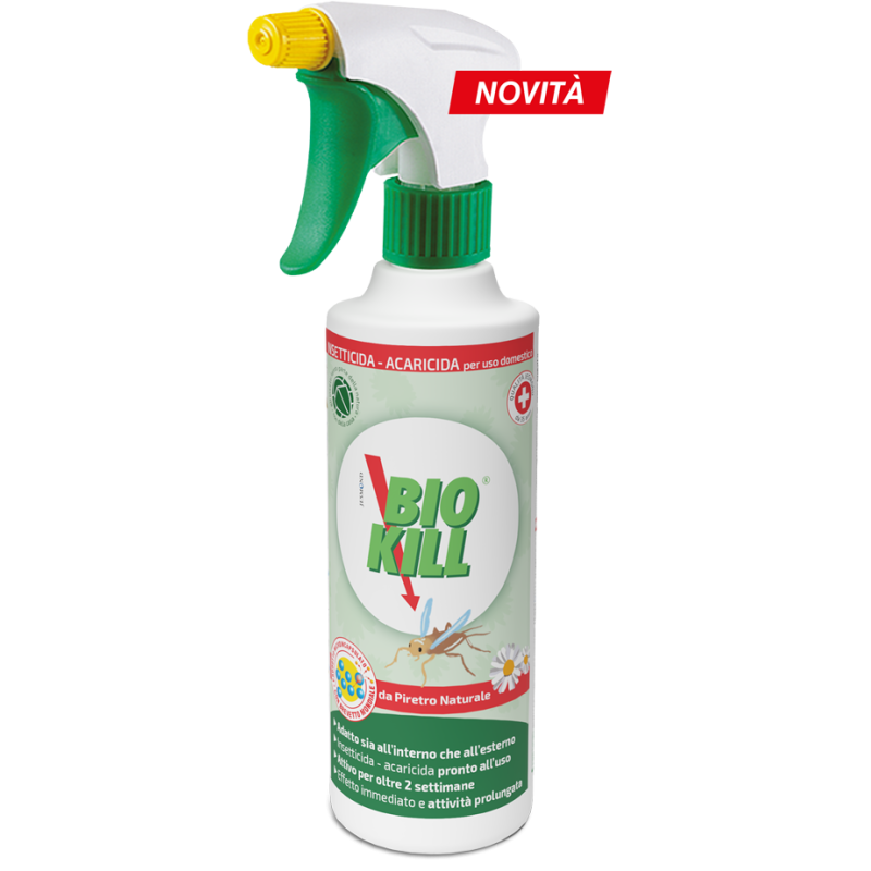 Biokill Natural Spray Insetticida Acaricida da Piretro naturale 375ML